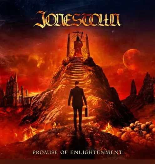 Jonestown ‘Promise Of Enlightenment’ official album artwork — debut LP mixed by Sebastian Has (Behemoth)