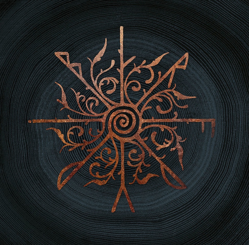 Gåte — Sigil album cover featuring an ornate copper sigil on a dark textured background
