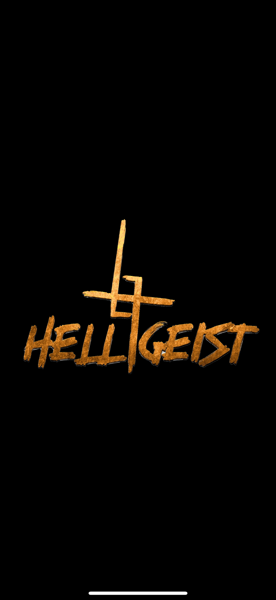 Hellgeist — official band logo. Hellgeist official band logo in gold on black background